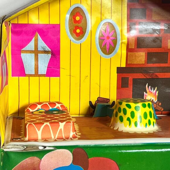 Vintage 1967 Mattel Liddle Kiddles Kabin toy Doll Carry Case Alco orange roof - Picture 12 of 14